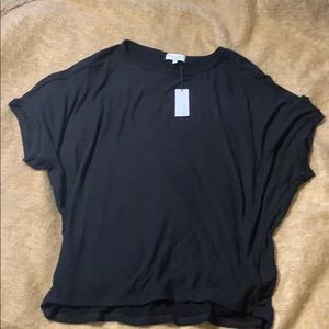 Plus size black knit dolman top